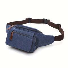 Waterproof Canvas Waist Bag Men's Casual Outdoor Storage Bag