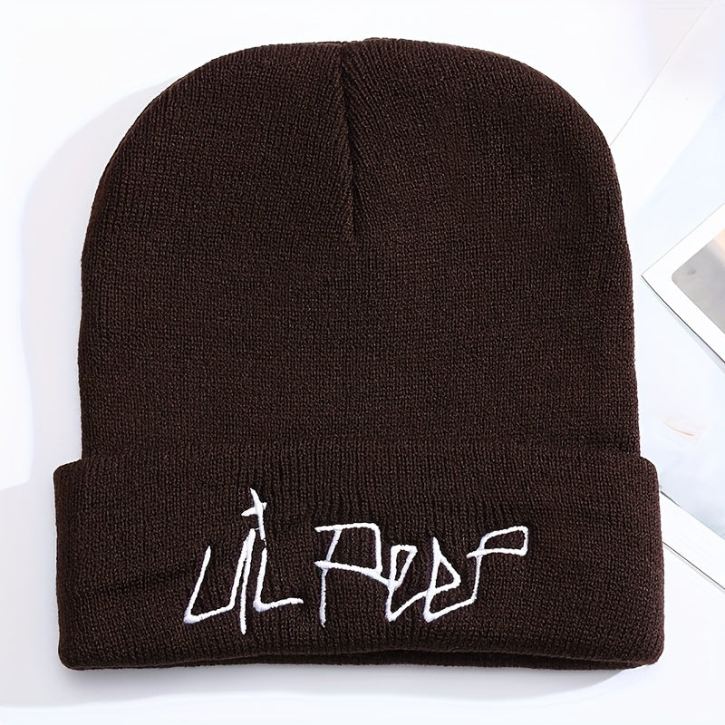 Lil Peep Woolen Hat Embroidered Knitted Hat Autumn Winter Warm Pullover Hip Hop