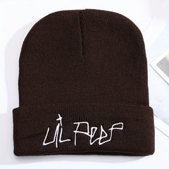 Lil Peep Woolen Hat Embroidered Knitted Hat Autumn Winter Warm Pullover Hip Hop