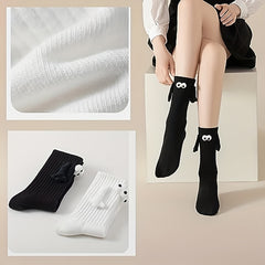 Cartoon Magnetic Holding Hand Socks, Soft & Comfortable