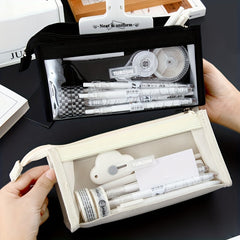 Large Capacity Pencil Case Stationery Box Portable Suitable For Office School