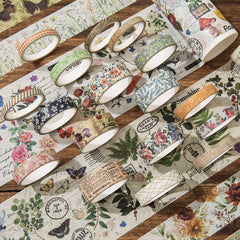 24pcs Plants Pattern Bronzing Washi Tapes Golden Foil Masking Tapes