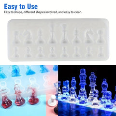 Chess Pieces Resin Mold Epoxy 3D Silicone DIY Crafting Tools