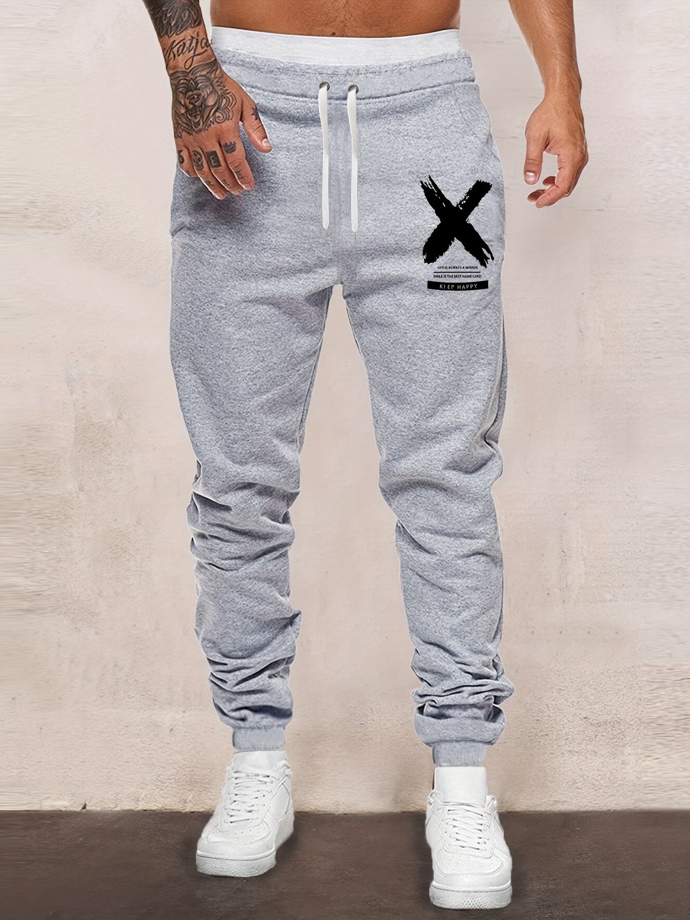 Men's Drawstring Sweatpants Comfy Jogger Pants