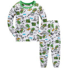 Boys Dino Pajama Set Long Sleeve Top & Pants