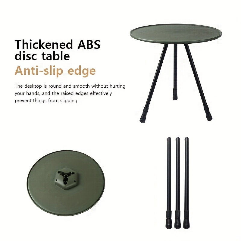 Portable Folding Telescopic Round Table Adjustable Height