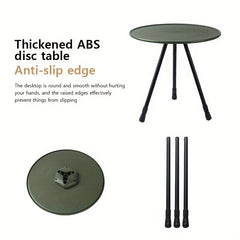 Portable Folding Telescopic Round Table Adjustable Height