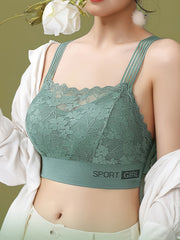 Lace Wireless Bra & Scallop Trim Bra
