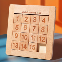 Kids Wooden Number Slider Puzzle Math Game for Cognitive Skills Development