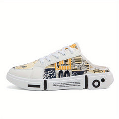 Men's Graphic Slip-On Mule Shoes