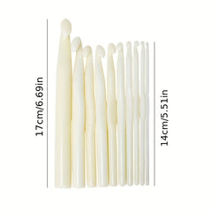10pcs Acrylic Crochet Lace Needles DIY Knitting Tools For Arthritic Hands