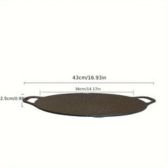 Camping BBQ Iron Plate for Meat Frying and Roasting