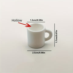 5pcs Resin Coffee Cup Charms for Dollhouse & Micro Landscape
