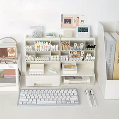 Plastic Makeup Storage Case Desk Organizer