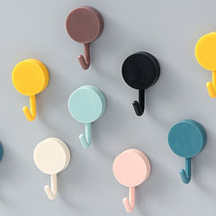 7pcs Macaron Hooks Wall Stickers Punching Lights Small Hooks