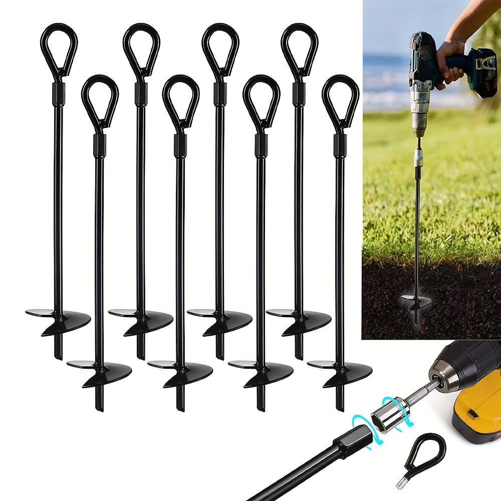 4pcs Heavy Duty Swing Ground Anchors for Outdoor Camping Tent