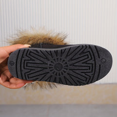 Women's Faux Fur Snow Boots Wear Resistance Plush Furry Shoes
