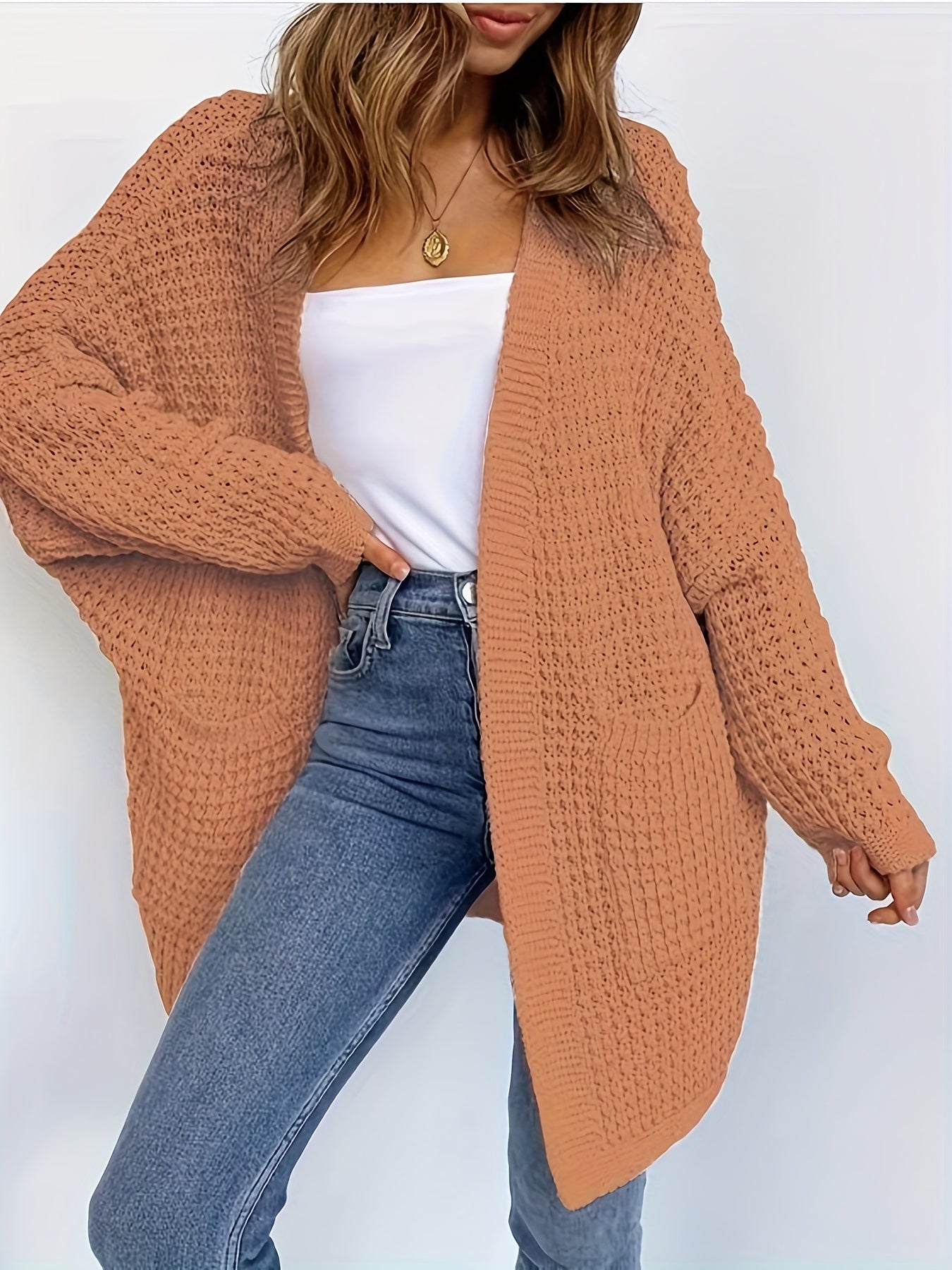 Open Front Long Sleeve Cardigan