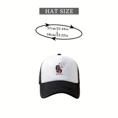 FREEDOM Butterfly Printed Baseball Cap Flag Pattern Mesh Trucker Hat