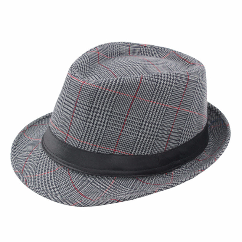 Men's Classic Plaid Hat with UV Protection for Outdoors