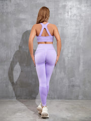 Seamless Sports Bra & High Waist Leggings Set for Women