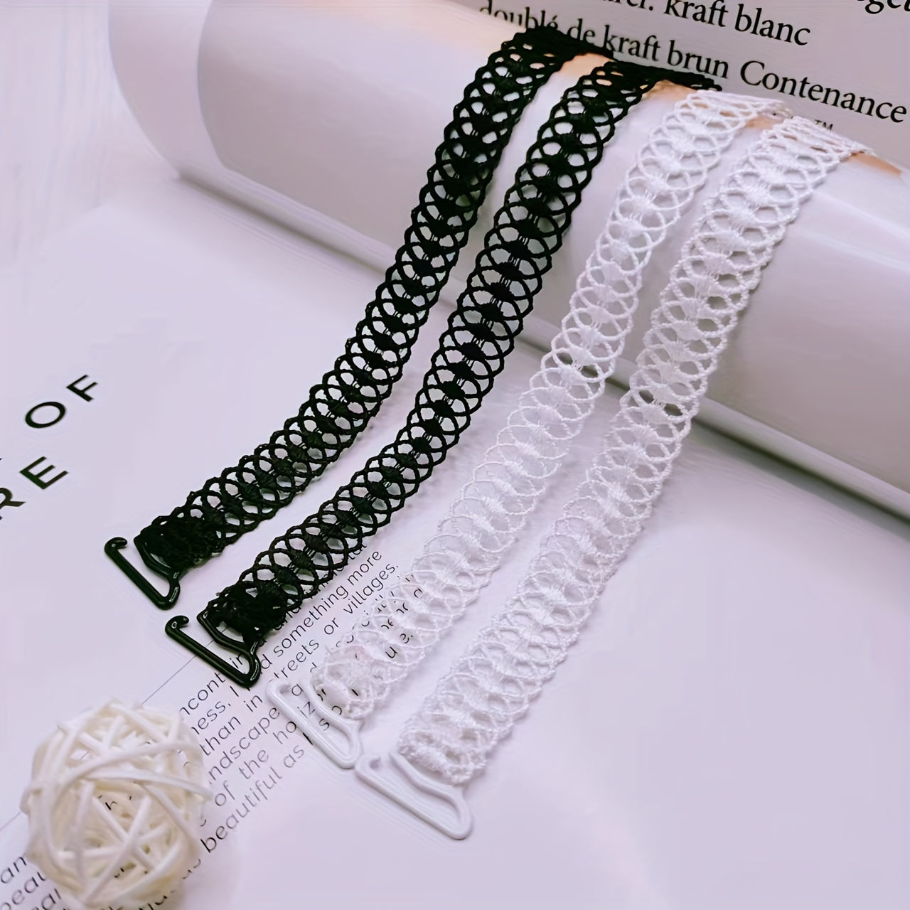 Circular Embroidery Shoulder Straps Adjustable Underwear Straps