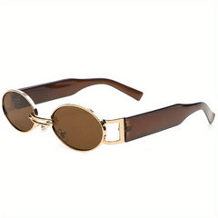 Oval Metal Frame Vintage Sunglasses