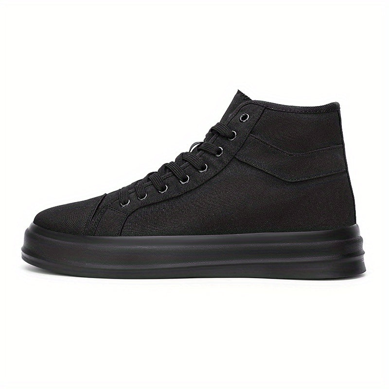 Men's High Top Lace Up Canvas Non Slip Skate Shoes