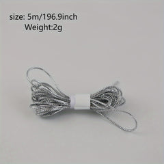 16 Strand 2mm High Silvery Wire Rope - Hollow Core for Bracelet Necklace