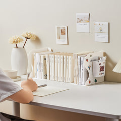 Retractable Book Stand with Pen Holder & Clip