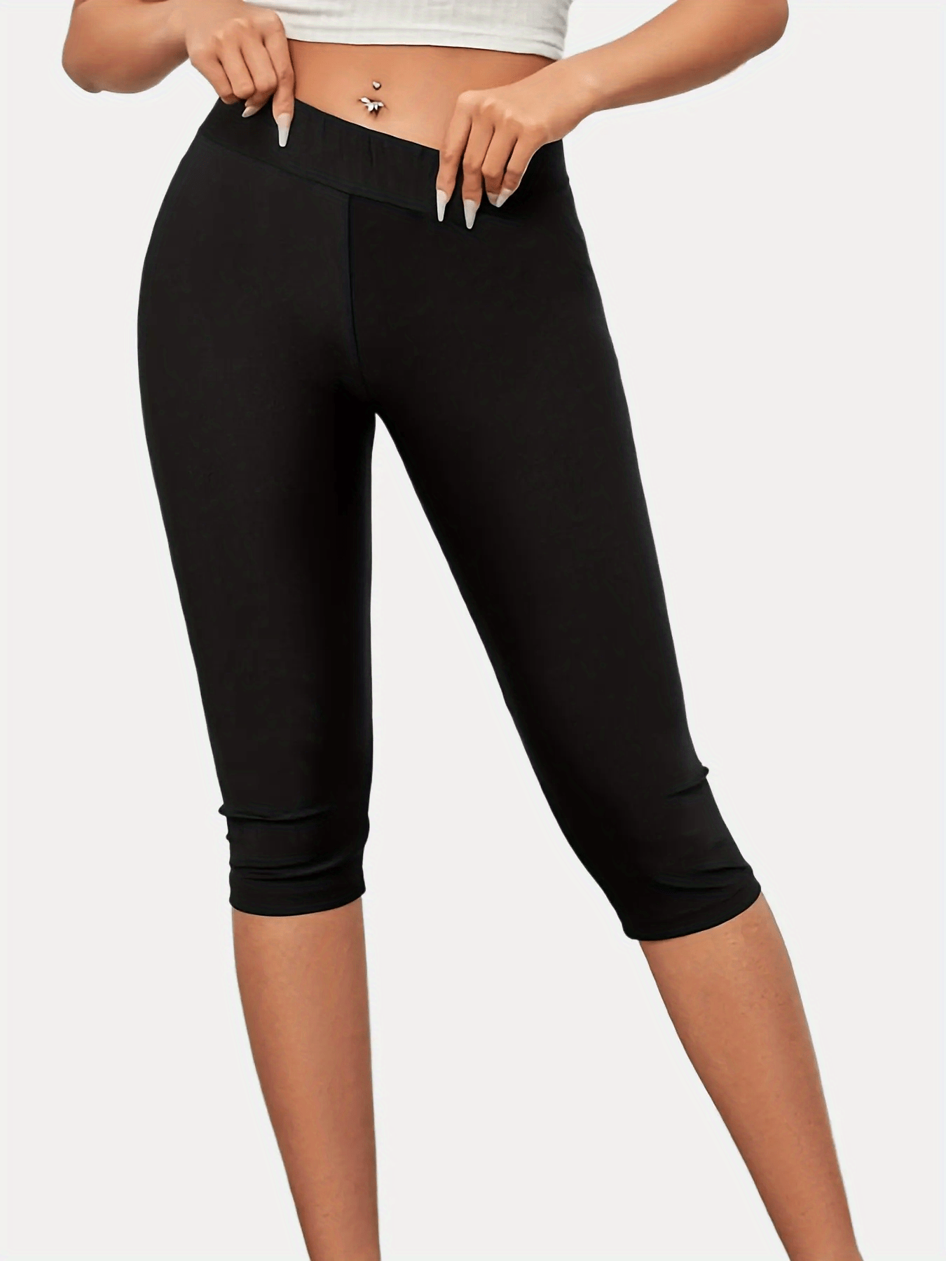 High Waist Comfy Swim Bike Cropped Pants