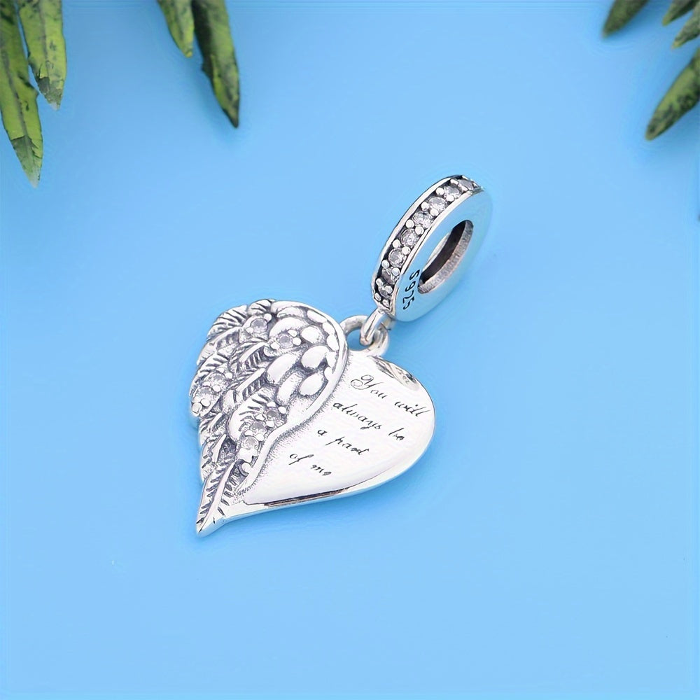 925 Sterling Silver Heart Pendant For DIY Jewelry Gift