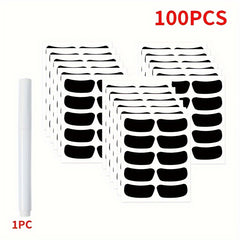 100 Eye Face Stickers Chalkboard Waterproof Erasable Eye Stickers