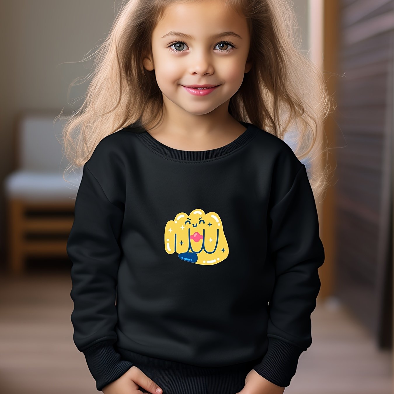 OERYUI Kids Cartoon Fist Graphic Sweatshirt Comfy Pullover