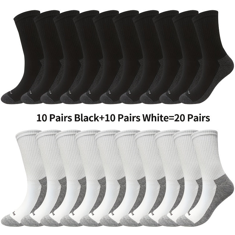 12 Pairs Moisture Wicking Crew Socks Sport Soft for Men Women