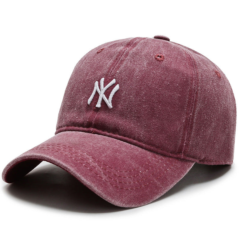 Vintage Embroidered Football Baseball Cap Unisex Denim Hat