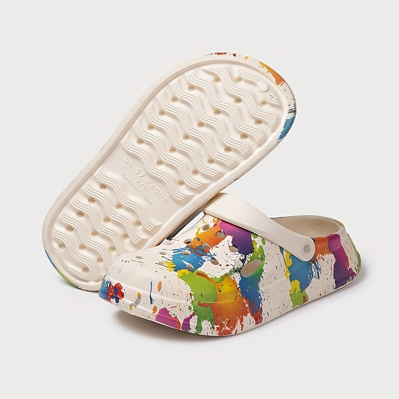 Women's Colorful Platform Clogs Lightweight Summer Beach Shoes
