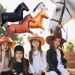 4pcs 76.2cm Horse Balloons - Horse Themed Party Balloons for Birthday Party