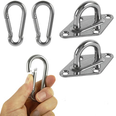 2pcs Stainless Steel Heavy Duty Ceiling Hanging Hook Set Swing Chair Bracket