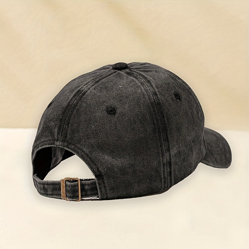 Polar Bear PAPA Baseball Cap Classic Embroidery Unisex Washed Distressed Dad Hat