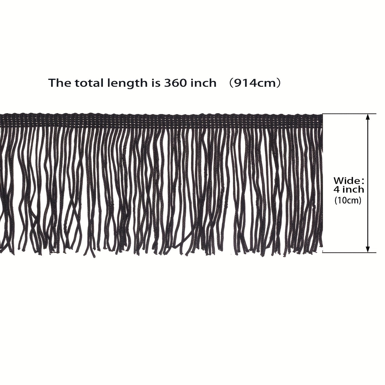 10 Yards 360 Inches Sewing Fringe Trim 4 Inch Wide Tassel