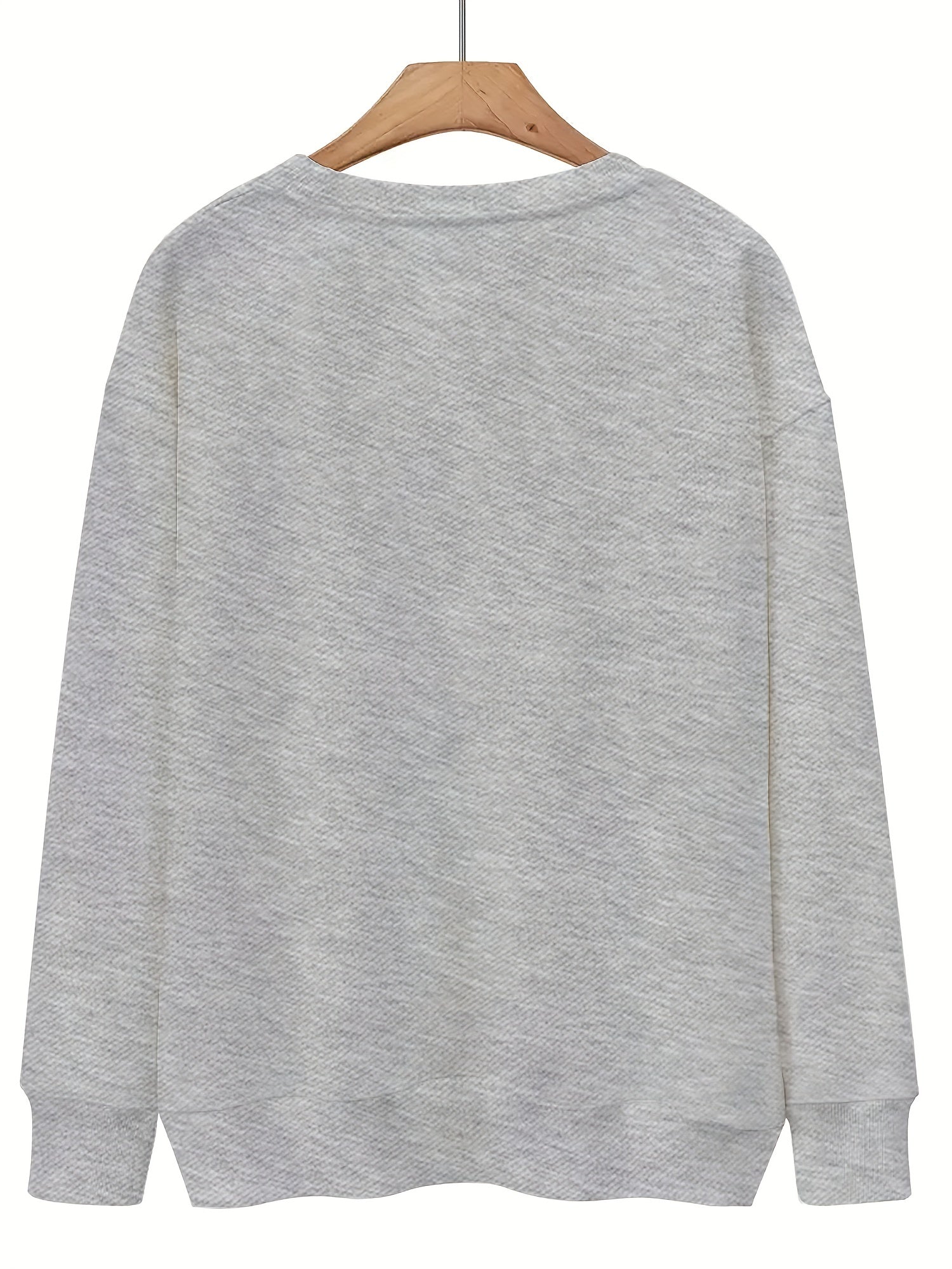 Letter Print Casual Long Sleeve Sweatshirt for Women