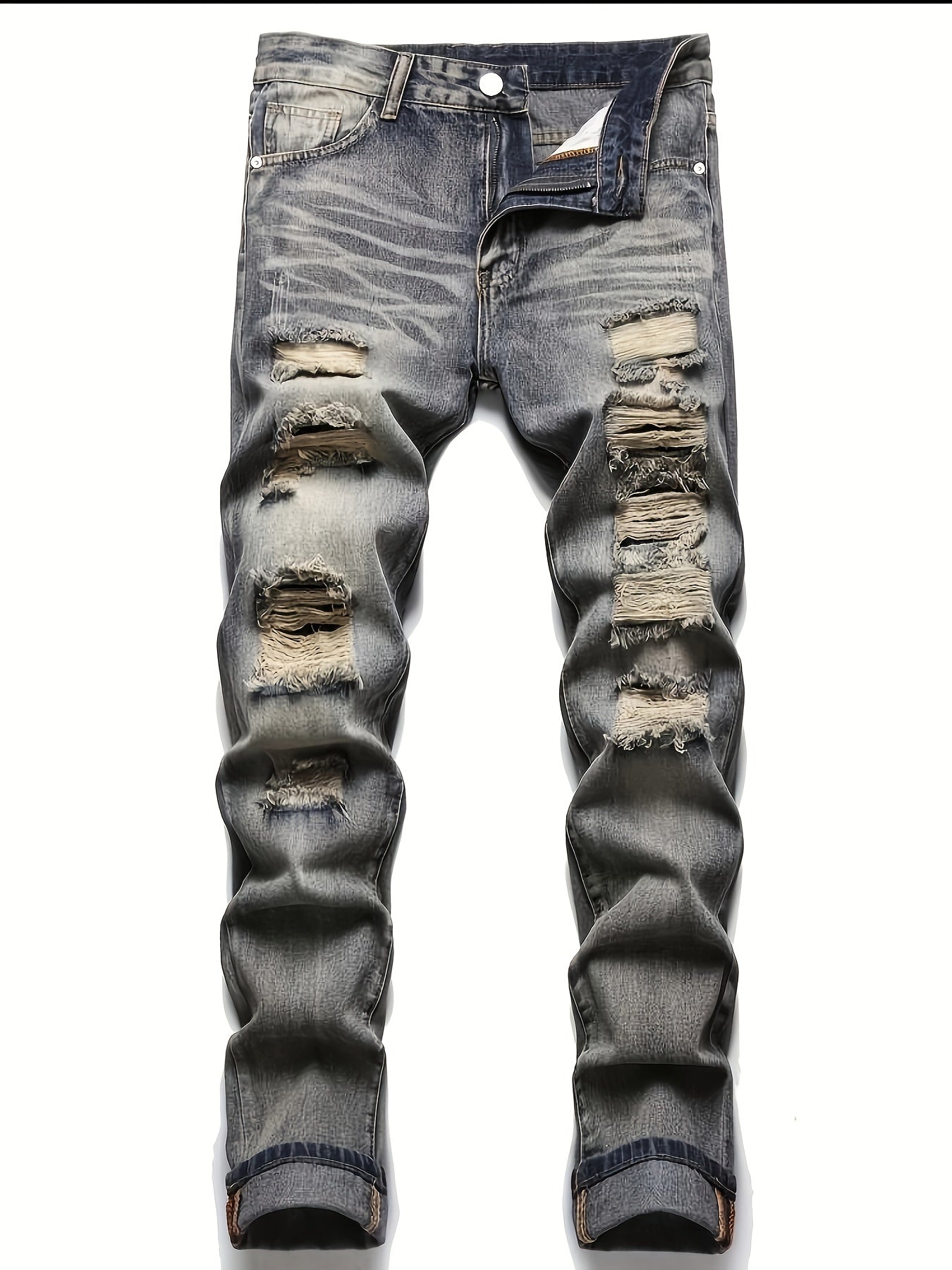 Men's Ripped Jeans Distressed Denim Pants