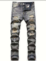 Men's Ripped Jeans Distressed Denim Pants