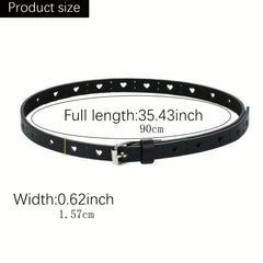 4pcs Needle Buckle Belts For Kids Back To School Gift Silver Pink Silver