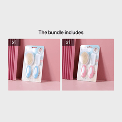 Baby Shampoo Care Set with Soft Hair Brush for Head Massage