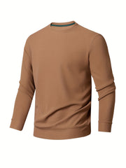 Knitted Sweater Men's Casual Warm Crew Neck Pullover for Fall Winter