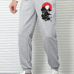 Fish And Lucky Clouds Men's Sports Pants Casual Drawstring Joggers