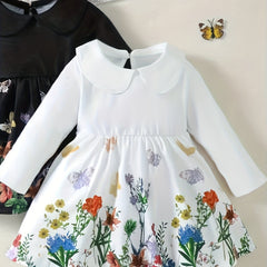Toddler Baby Girls Floral Butterfly Graphic Dress