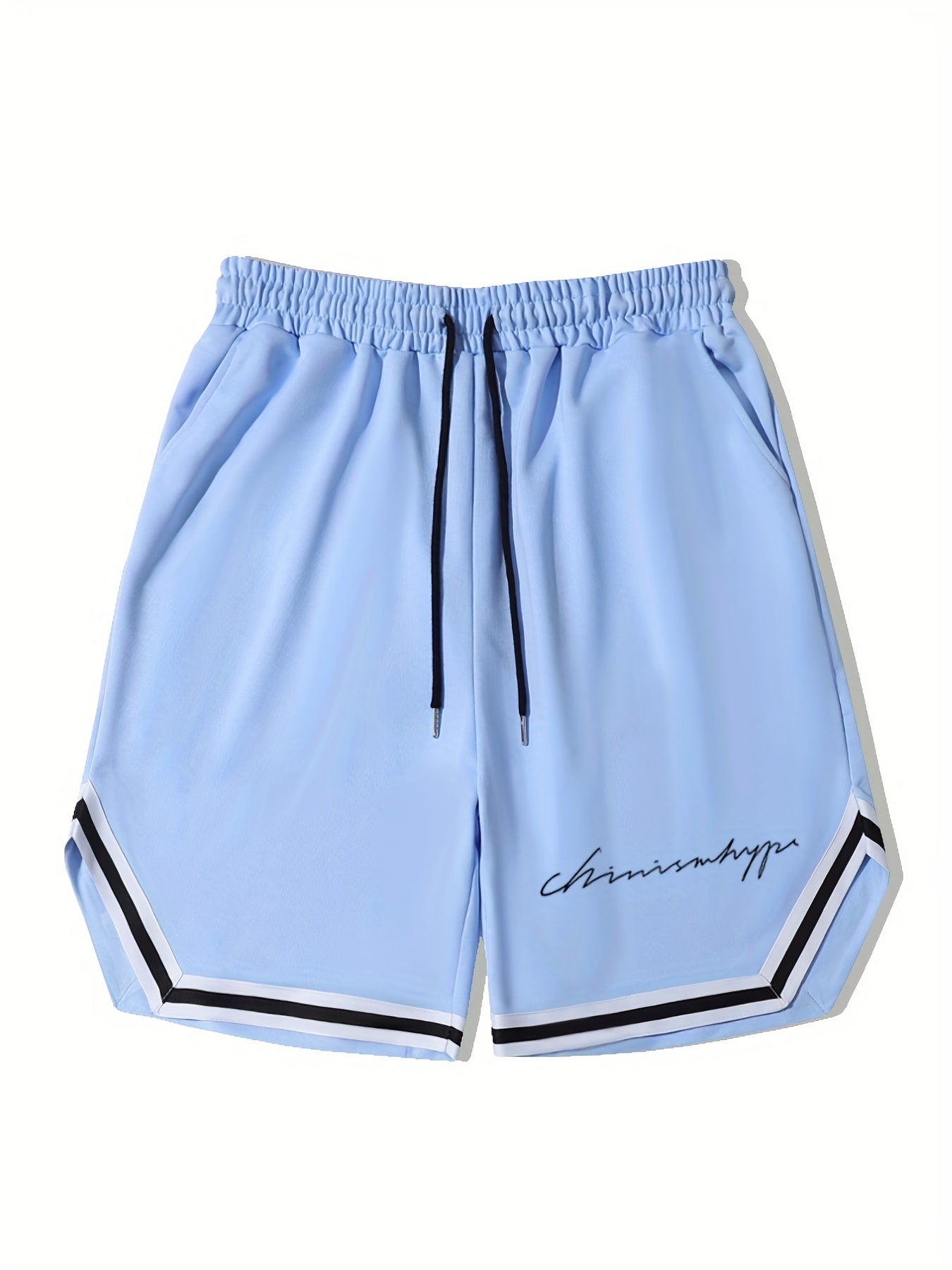 Men's Streetwear Shorts Letter Print Drawstring Stretchy Short Pants